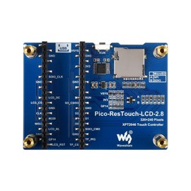 waveshare 2.8inch Touch Display Module for Raspberry Pi Pico 262K Colors 320×240 Pixels Resistive Touch Controller XPT2046 ST7789 Driver Using SPI Bus