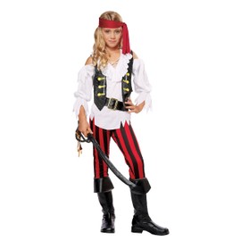California Costumes Girl's Posh Pirate Outfit X-Large (12-14)