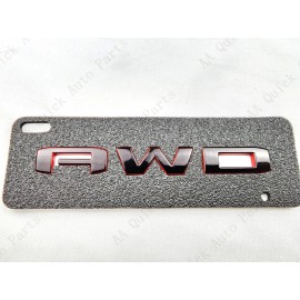 GMC 6PCS Gloss Black Red Door Rear Terrain SLT AWD Letter Emblem 2022-2023 Terrain