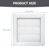 TEHAUX Louvered Air Vent Cover for Exterior Wall Durable Plastic