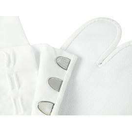 Unisex Broadcloth Split - Toe "Tabi" Socks, White, 4 Clasps, 21 - 30 CM - White