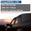 LQQDP 4pcs Front+Rear Smoke Sun/Rain Guard Outside Mount Tape-On Window