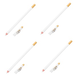 Healeved 4pcs Set White Barber Pencil Set with Sharpener Eyebrow and Beard Detailing Tools for Men Design for Easy Application and Makeup