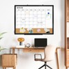 QUEENLINK Large Dry Erase Calendar for Wall, 36"x24" Double-Sided Magnetic