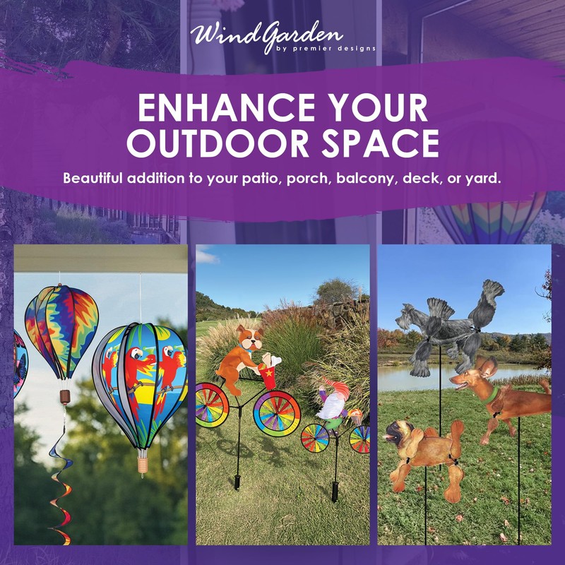 Premier Kites Triple Spinner Orange – Eye-Catching Garden Spinner with