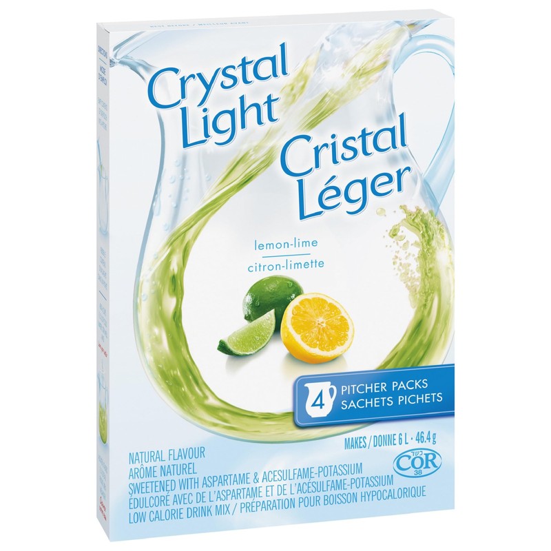 Crystal Light Lemon Lime Pitcher Packs, 46.4g