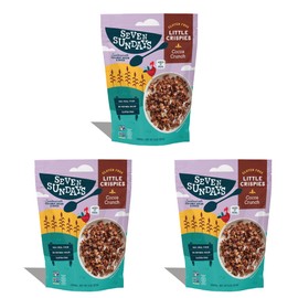 Seven Sundays Little Crispies Cereal, High Protein, Gluten-Free Kids Snack & Breakfast – Made with Real Ingredients, No Sugar Alcohols – Healthy Alternative for Breakfast (8 Ounce (Pack of 3), Cocoa Crunch)