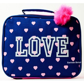 aeropostal Lunch Bag School Insulated Snack Box Travel Tote Cheer Dance LOVE Pompom