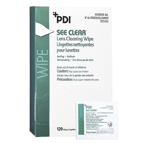 Pdi See Clear Eye Glass Cleaning Wipes 120 Per Box