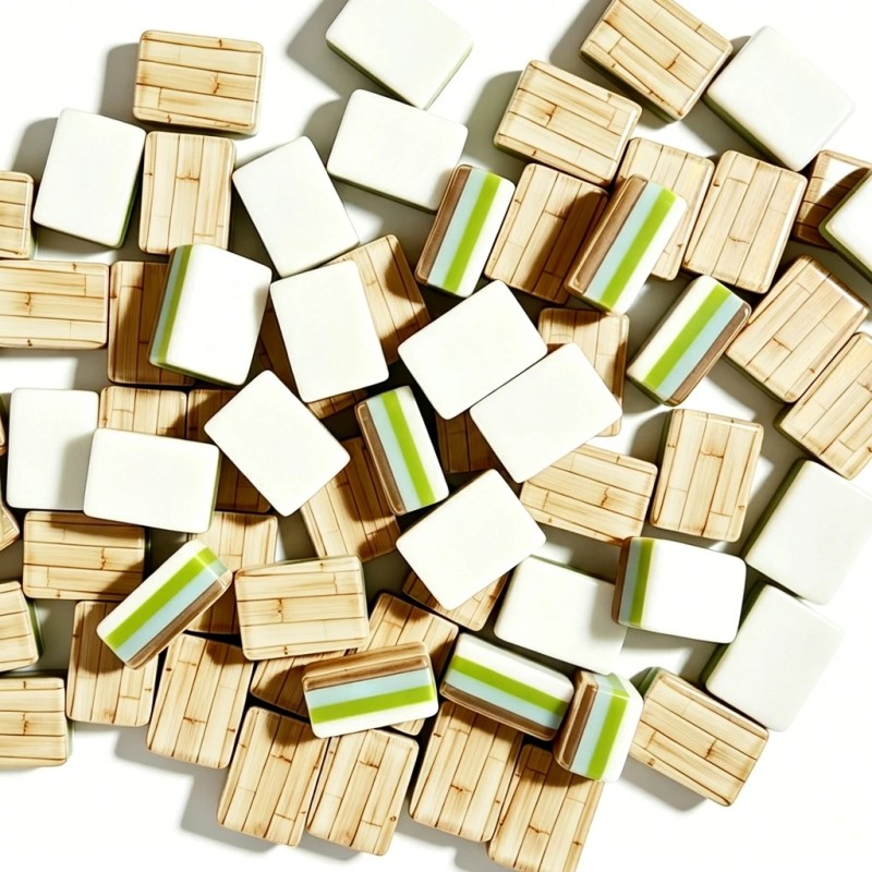 ,American Mahjong Set with 160 Tiles, Custom 4-Layer Mahjong Tiles,Bamboo