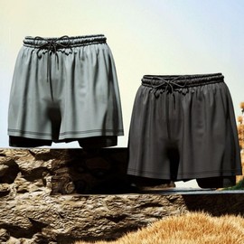 Men's Dual Soft Stretchy Breathable 2-in-1 Shorts Shorts Gray 2XL