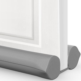 Comfyanno Under Door Draft Stopper - Bottom Door Gap Filler & Seal - Fits 24” to 30” Door, Block Cold Air, Noise, Sound, Wind, Bugs, Easy to Install, Double Side Block, No Adhesive, Gray