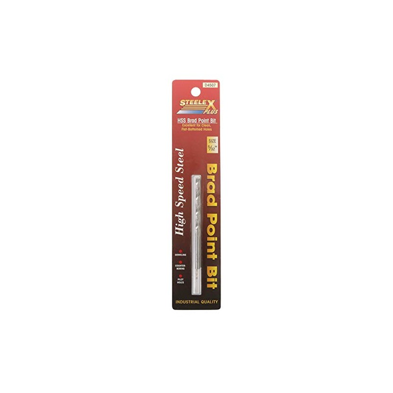 STEELEX PLUS D4507 HSS Brad Point Bit, 5/32"