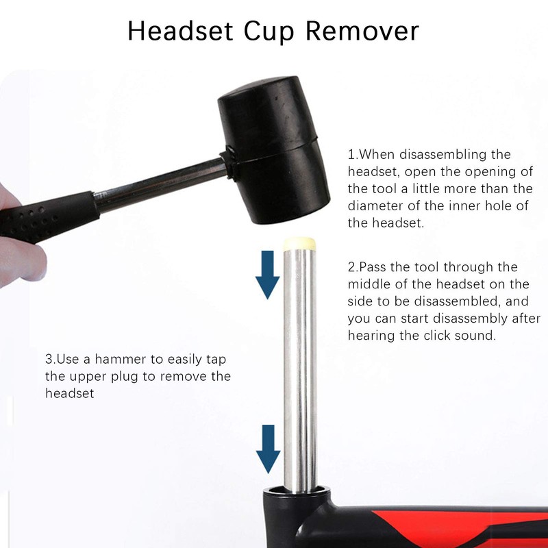 Headset Cup Remover, Mountain Bike Headset Cup Removal Tool Stainless