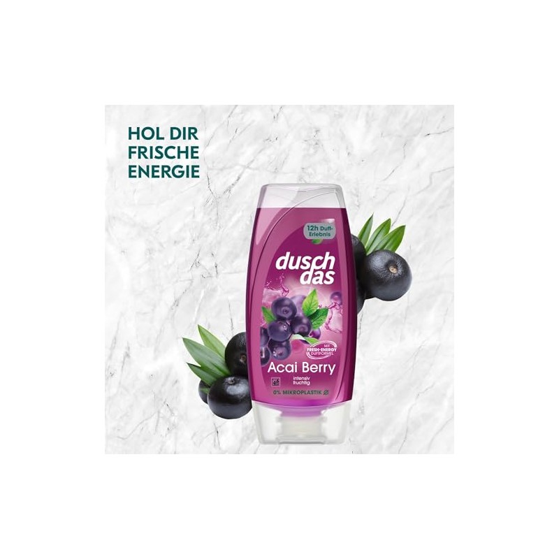 Duschdas Duschgel Acai Berry Duschbad mit Fresh-Energy-Duftformel sorgt für einen