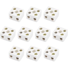 BOXONLY 2 Way High Temp Wire Connectors,Ceramic Connector for Wiring,21.5x19.5x14.2mm,10pcs