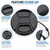Center Pinch Lens Cap for Camera Lenses – 95mm, 105mm