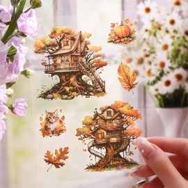 Alideco Vintage Scrapbook Stickers Set Forest Tree House Flower Butterfly Sticker Book for Adults Sticker journaling Stickers for Scrapbooking Tweezer 20Sheets (qicansenlin)
