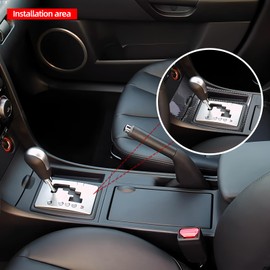 BETTERHUMZ Compatible with Mazda 3 Axela 2004 2005 2006 2007 2008 2009 Mazdaspeed 3 Carbon Fiber Car Gear Shift Panel Frame Sticker Center Console Decoration Car Interior Tuning Accessories