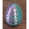3D Printed Dragon Eggs with Dragon Inside, Articulated Crystal Dragon
