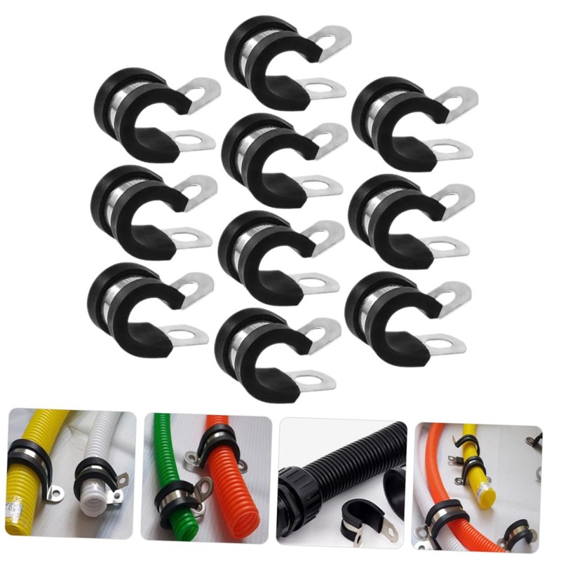 TEHAUX High Resistance Corrosion Metal Clamps 12pcs Hose Clamp Kit
