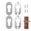 OHYER Set of 2 Oval Protective Escutcheon Keyhole Cover Door