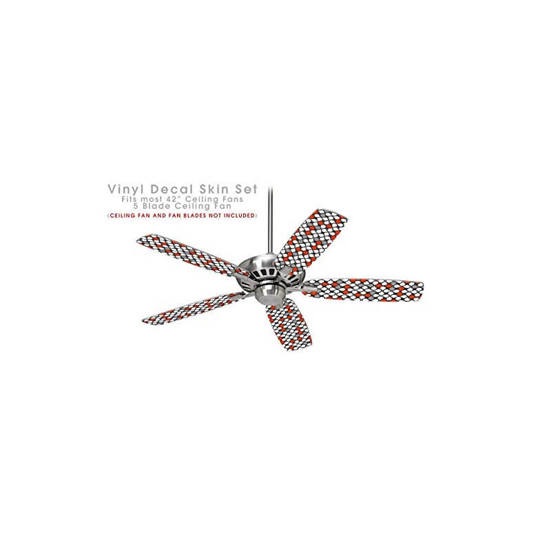Locknodes 05 Red - Ceiling Fan Skin Kit fits most
