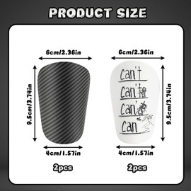 Pack of 4 Mini Shin Pads - Mini Shin Pads Football 6 x 4 cm for Children, Adults, Men & Women | Safe Leg Protection for Football Training & Games