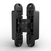 Black Invisible Door Hinge 180 Degree Swing, Heavy Duty (135lb)
