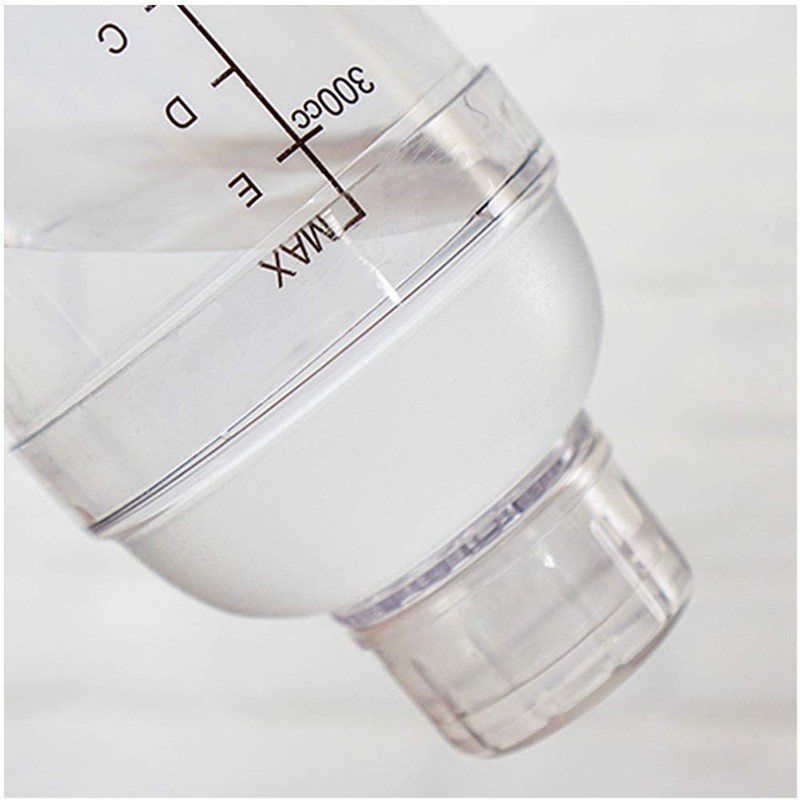 FEOOWV Plastic Cocktail Shaker,Drink Mixer Hand Shaker Cup with Scales,Transparent