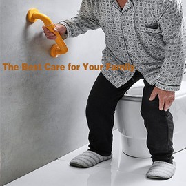 Bathroom Safety Grab Bar,Shower Grab Bars for tub and Shower, Heavy-Duty Shower Handle, Textured Grip,Removable Shower Grab Bars for Seniors and Seniors, Orange