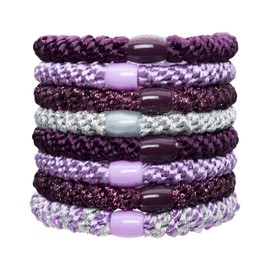 L. Erickson Grab & Go Ponytail Holders, Royal, Set of Eight - Exceptionally Secure with Gentle Hold