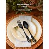 Stapava 48 Pcs Black Silverware Set with Steak Knives, Gorgeous