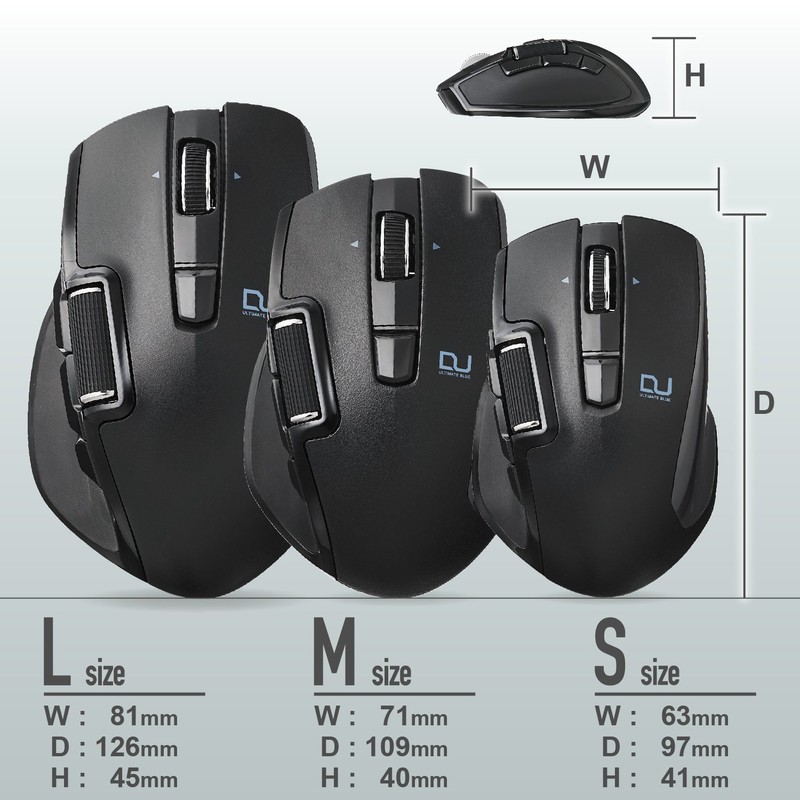 erekomu Wireless Mouse Dual Series 6 Button Hardware Macro With