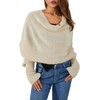 Edhomenn Wool Scarf for Women Knitted Wrap Pullover Multi-Use Solid