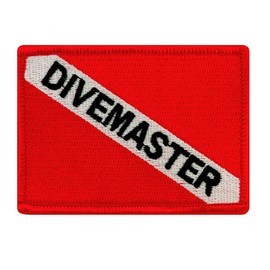 Divemaster Diver Down Flag Patch Embroidered Iron On Scuba Diving Emblem Souvenir