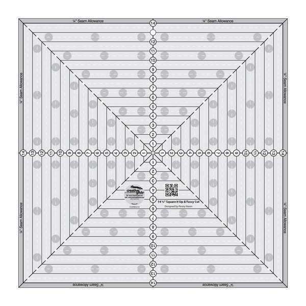 Creative Grids 14-1/2in Square It Up or Fussy Cut Square