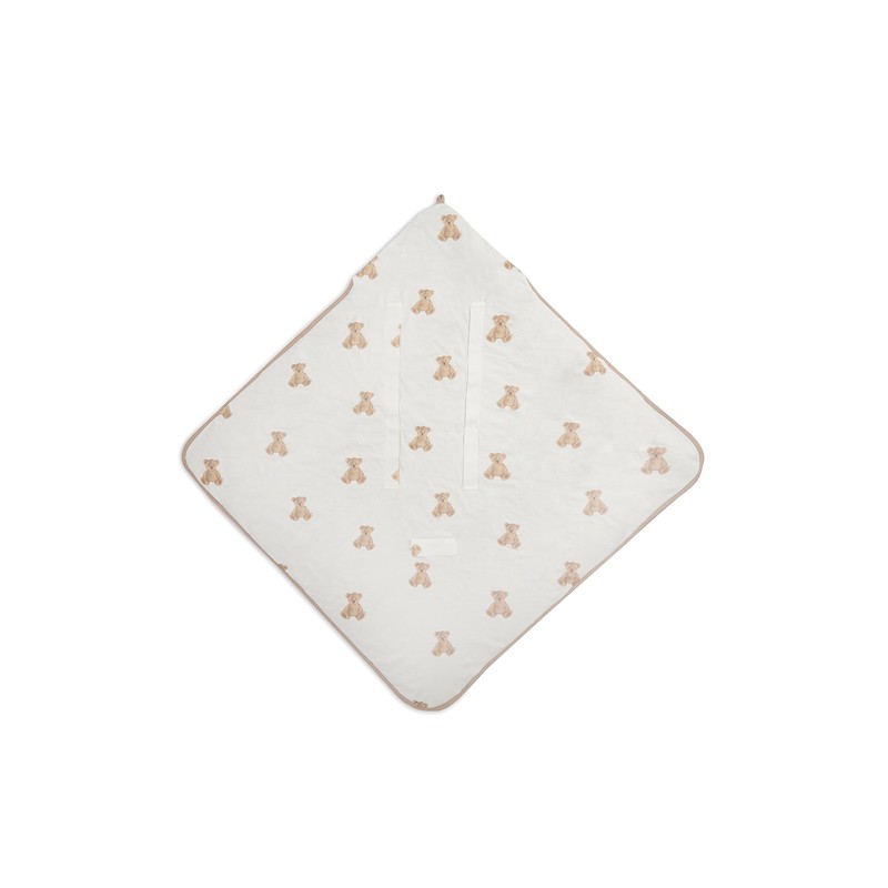 Jollein 032-566-66095 Einschlagdecke Teddybär weiß (85x85 cm)