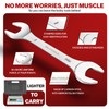 BILITOOLS Super-Thin Wrench Set, 9 Piece SAE Open End Wrench