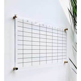 Large Clear Acrylic Daily Schedule Board for wall | Dry-Erase Message White Board Calendar Wall Mounted Office Home Family Organization Tools Must Haves School Kids Adult Mom Teen Monthly Weekly ADHD