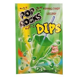 Pop Rocks Dips, Sour Apple , Count 18 (0.63 oz) - Sugar Candy / Grab Varieties & Flavors