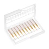 QUARKZMAN 10pcs 0.7mm Titanium Coated Carbide Milling Cutter Engraving Router