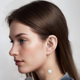 3Pack Set Silver Diamond Crystal Ball Dangle Drop Earrings for Women,Red White Purple Gemstones Women's Dainty Sparkle Disco Ball Pave Dangling Earrings Tassel CZ Ball Drop Dangle Earrings Jewelry for Women (Silver White Purple Red Dangle)