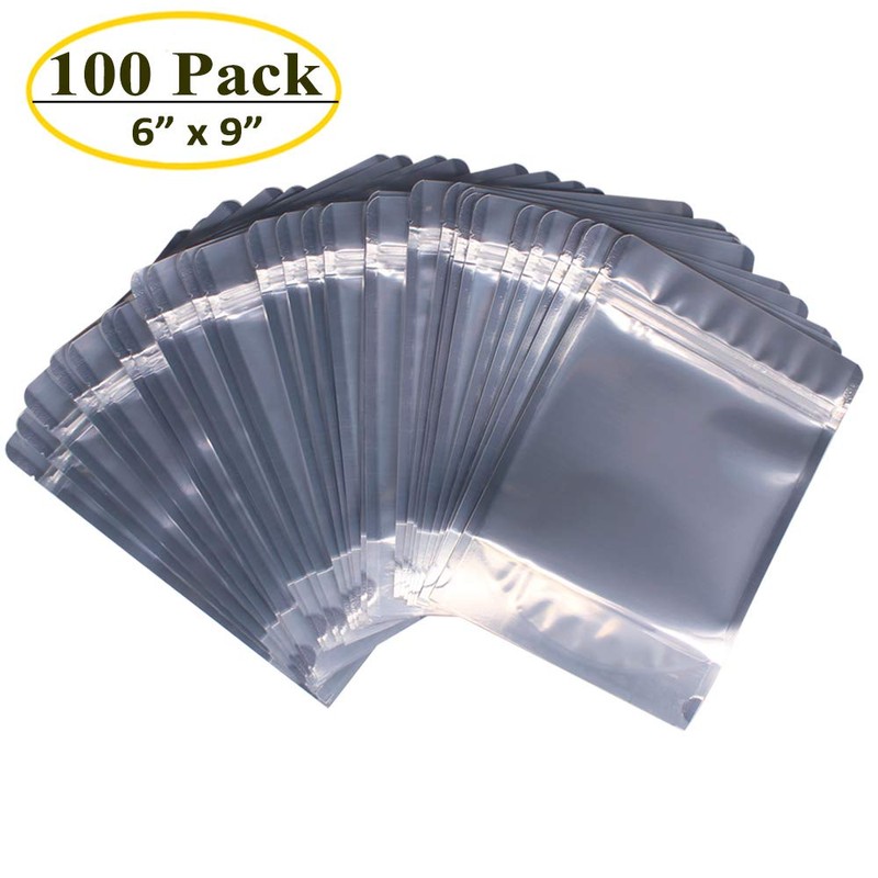 Belinlen 100 Pack 6 x 9 Inch Stand Up Pouch