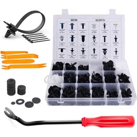 447 Grapas Automotrices,Car Clips de Retenedores de Sujeción,18 Tamaños Retenedores de Nailon para Parachoques,Herramientas Automotriz de Extracción de Panel,para Toyota,Honda,Nissan,Mazda