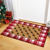 Maasechs 2 Pcs Christmas Doormat Indoor Outdoor, 28"x43" Red White