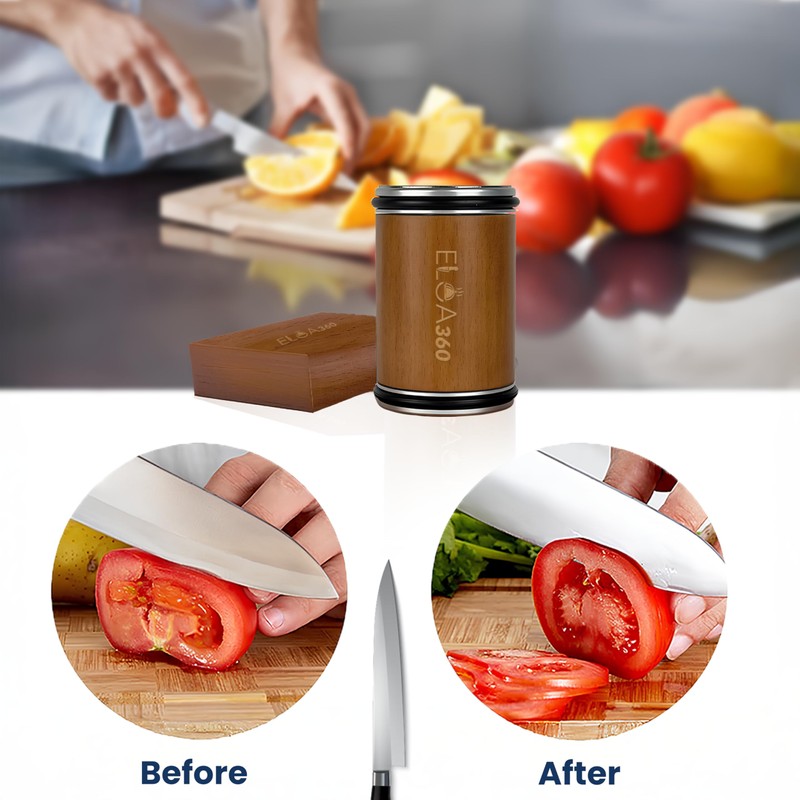 Rolling Knife Sharpener Tool for Kitchen Knives - magnetic knife
