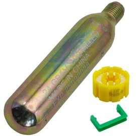 HAINEAO PFD CO2 Replacement Refill Metal Bottles 1/2-inch Thread for Inflatable Life Jackets Lifesaving Belt Size 24/33 Grams (33, Grams)