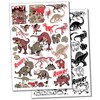 Dinosaurs Prehistoric Jurassic Fossils Temporary Tattoo Water Resistant Fake Body