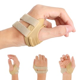 AKSO MEDICOS CMC Thumb Brace - Comfortable Thumb Splint for CMC Joint Pain, Osteoarthritis, Tendonitis, Arthritis, CMC Joint Thumb Arthritis Brace for Women & Men (Left Hand, Small)